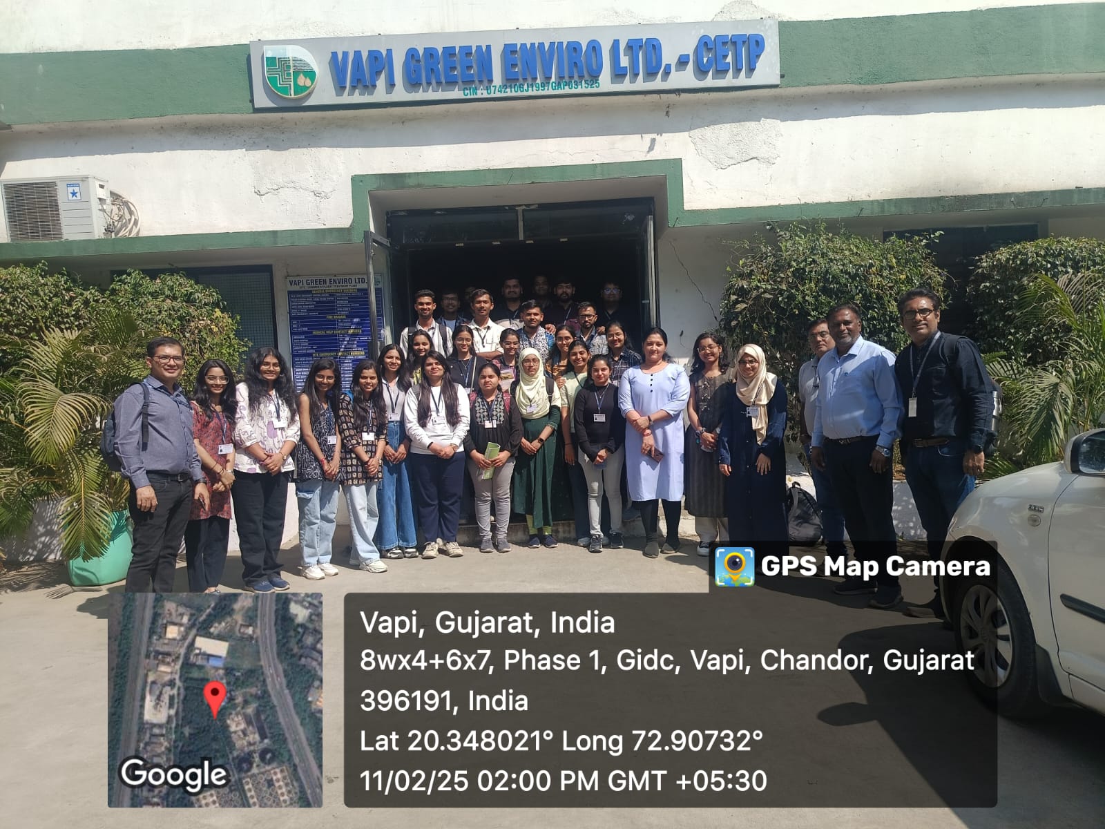 Visit at Vapi Green Enviro Ltd. (CETP), Vapi (Chemistry Club Activity)
